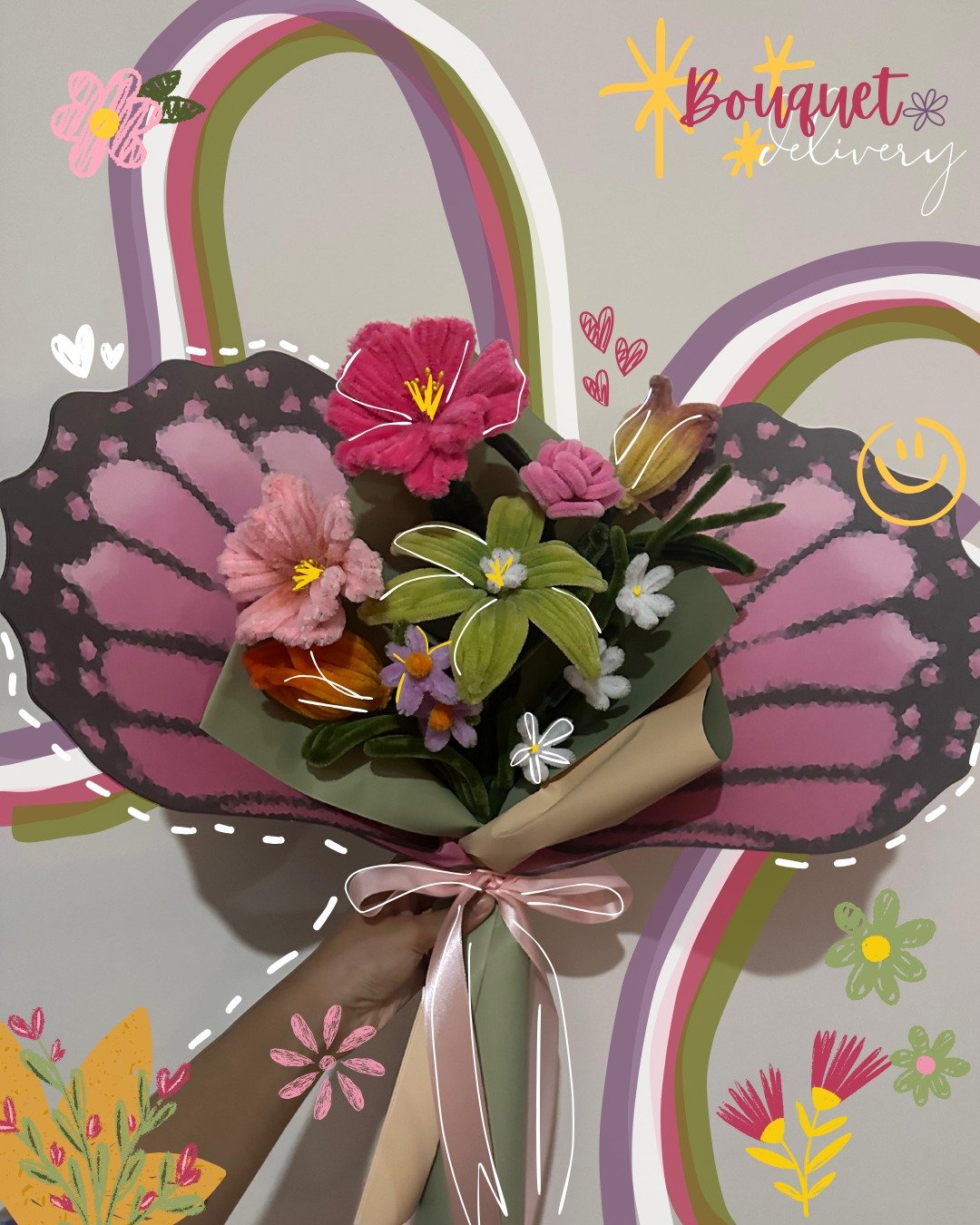 Bubby the Butterfly Bubby the Butterfly (Chenille Bouquet)